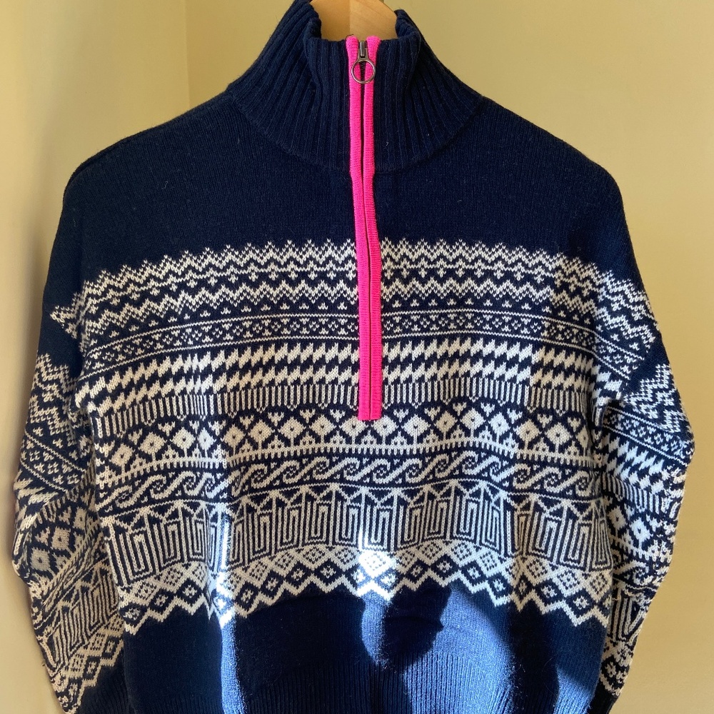 NWT Vineyard Vines Fair Isle Half-Zip Sweater